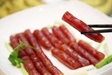 清蒸臘腸